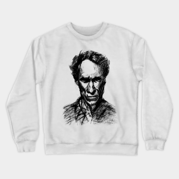 Clint Eeastwood Dirty harry illustration Crewneck Sweatshirt by Corvons